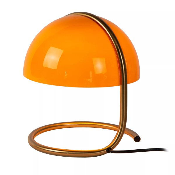 Tischleuchte Metall Glas Gold Orange 25 cm E27 blendarm