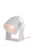 Tischlampe Weiß Metall 20,5 cm klein E14 zielgerichtet