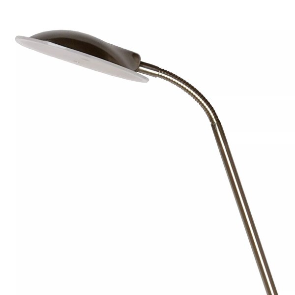 LED Deckenfluter Metall Chrom 180 cm Leselicht 3000 K