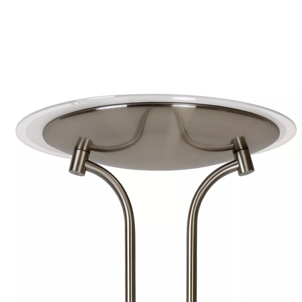 LED Deckenfluter Metall Chrom 180 cm Leselicht 3000 K