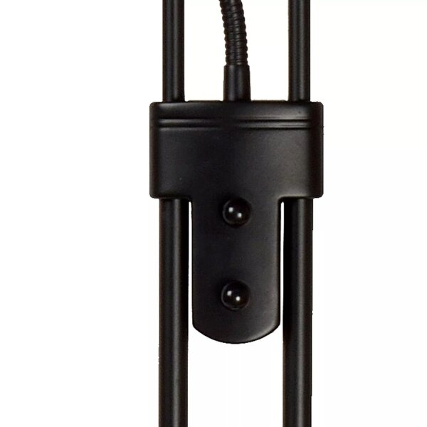 LED Deckenfluter Metall Schwarz 180 cm Leselicht 3000 K