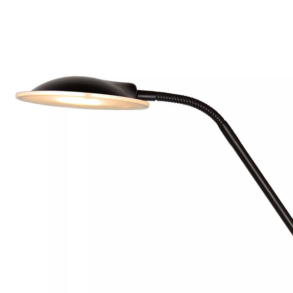 LED Deckenfluter Metall Schwarz 180 cm Leselicht 3000 K