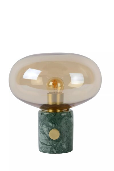 Tischleuchte Marmor Glas Grün Bernstein 24 cm Schalter