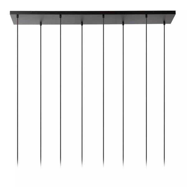 Hängelampe Aluminium Schwarz Gold L:125 cm E14 8-flmg