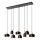 Hängelampe Aluminium Schwarz Gold L:125 cm E14 8-flmg