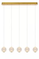 LED Hängelampe Vintage Metall Gold 84 cm 5-flmg 2700 K