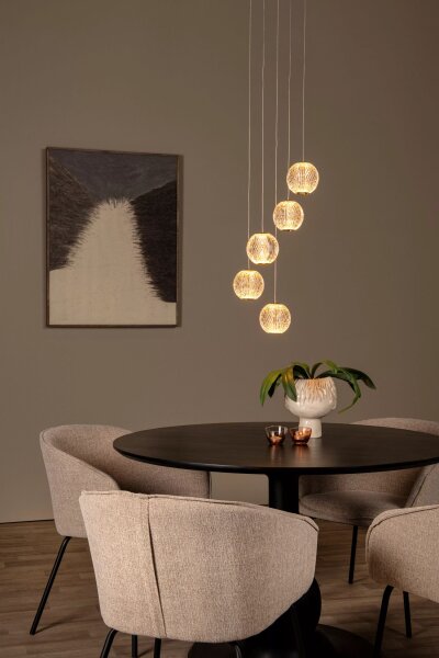 LED Hängelampe Vintage Gold L:32 cm 5-flammig 2700 K