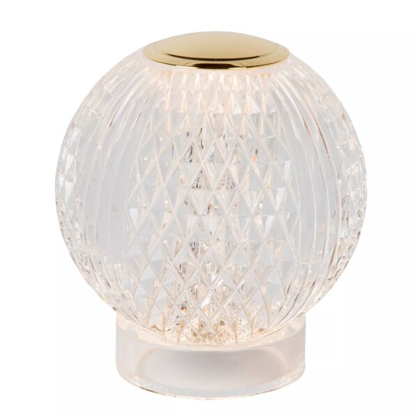 LED Akku Tischlampe dimmbar Gold 8,7 cm 3 h 2700 K