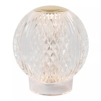 LED Akku Tischlampe dimmbar Gold 10,5 cm 3 h 2700 K