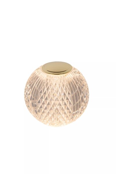 LED Akku Tischlampe dimmbar Gold 8,7 cm 3 h 3000 K