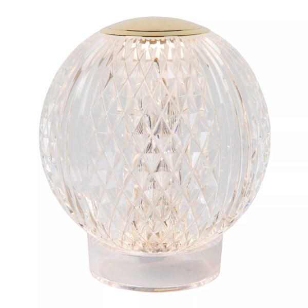 LED Akku Tischlampe dimmbar Gold 10,5 cm 3 h 3000 K