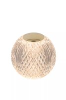 LED Akku Tischlampe dimmbar Gold 10,5 cm 3 h 3000 K