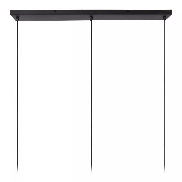 Pendelleuchte Metall Schwarz 104 cm lang E27 3-flammig