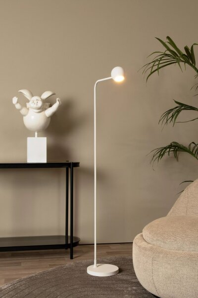 LED Akku Stehleuchte Weiß 138 cm 8 h 2700 K dimmbar