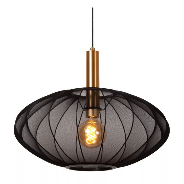 Moderne Hängelampe Schwarz Gold Ø50 cm E27 gemütlich