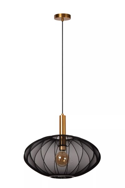 Moderne Hängelampe Schwarz Gold Ø50 cm E27 gemütlich