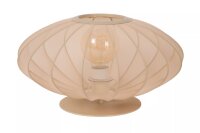 Wohnliche Tischleuchte Beige 21,5 cm klein E27 blendarm