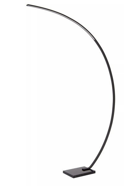 LED Bogenleuchte Marmorsockel Schwarz 192 cm dimmbar
