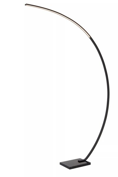 LED Bogenleuchte Marmorsockel Schwarz 192 cm dimmbar