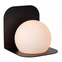 Wandlampe Glaskugel blendarm Schwarz IP44 H:16 cm G9