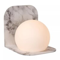 Wandlampe Glaskugel blendarm Marmor IP44 B:14 cm G9