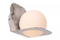 Wandlampe Glaskugel blendarm Marmor IP44 B:14 cm G9