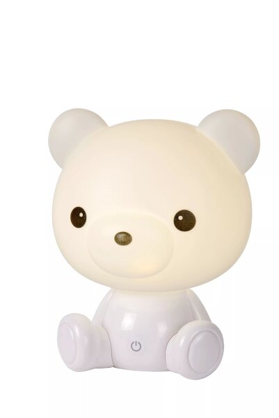 LED Tischlampe Weiß Bär 25 cm 4000 K Schalter dimmbar