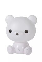 LED Tischlampe Weiß Bär 25 cm 4000 K Schalter...