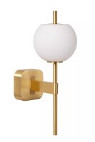 Wandlampe Glas Metall IP44 Gold H:34,5 cm G9 blendarm