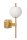 Wandlampe Glas Metall IP44 Gold H:34,5 cm G9 blendarm