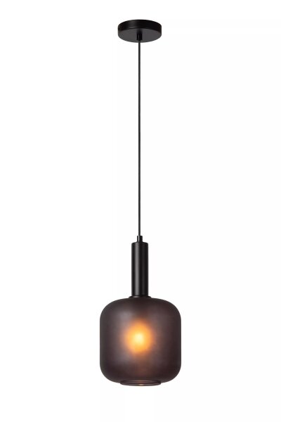 Pendelleuchte Rauchglas Schwarz Ø21 cm E27 stilvoll