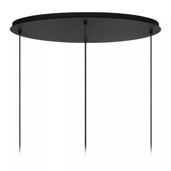 Pendelleuchte Rauchglas Schwarz L:93 cm E27 4-flammig