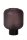 Tischleuchte Rauchglas Schwarz klein 27 cm E27 blendarm
