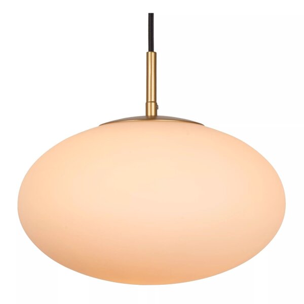 Lange Hängelampe Metall Glas 130 cm 3-flammig blendarm