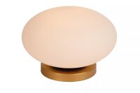 Tischlampe blendarm Glas Metall Gold 21 cm E27 wohnlich