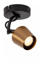 Deckenstrahler Schwarz Gold L:10,5 cm GU10 flexibel