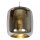 Hängelampe Glas Metall Chrom Gold rund Ø20 cm E27 Down