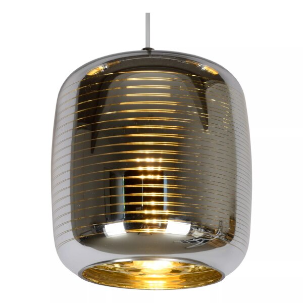 Hängelampe Glas Metall Chrom Gold E27 3-flammig 88 cm