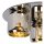 Deckenlampe Glas Metall 3-flammig Chrom Gold L:38 cm G9