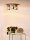 Deckenlampe Glas Metall 3-flammig Chrom Gold L:38 cm G9