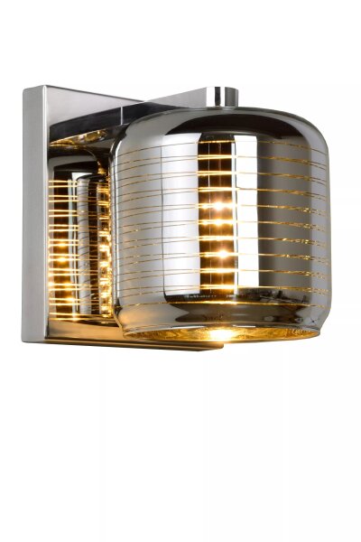 Wandleuchte Chrom Gold G9 Metall Glas B:12 cm Downlight