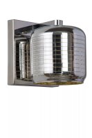Wandleuchte Chrom Gold G9 Metall Glas B:12 cm Downlight