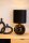 Tischlampe Stoff Glas Schwarz Gold 46,5 cm E14 blendarm