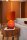 Tischlampe Stoff Glas Orange 47 cm hoch E14 blendarm