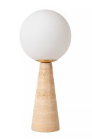 Tischleuchte Glas Travertin Taupe Ø45,5 cm E27...