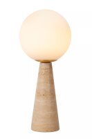 Tischleuchte Glas Travertin Taupe Ø45,5 cm E27...