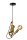 Dekorative Hängelampe Gold Schwarz Affe E27 L:17,6 cm