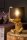Tischlampe Stoffschirm Schwarz Gold 45 cm E14 gemütlich