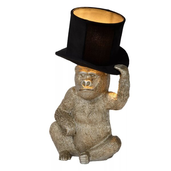 Blendarme Tischlampe Stoffschirm Affe 46 cm E14 Modern