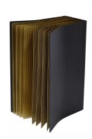 Tischleuchte Metall Schwarz Gold Buch 22 cm E14 Modern